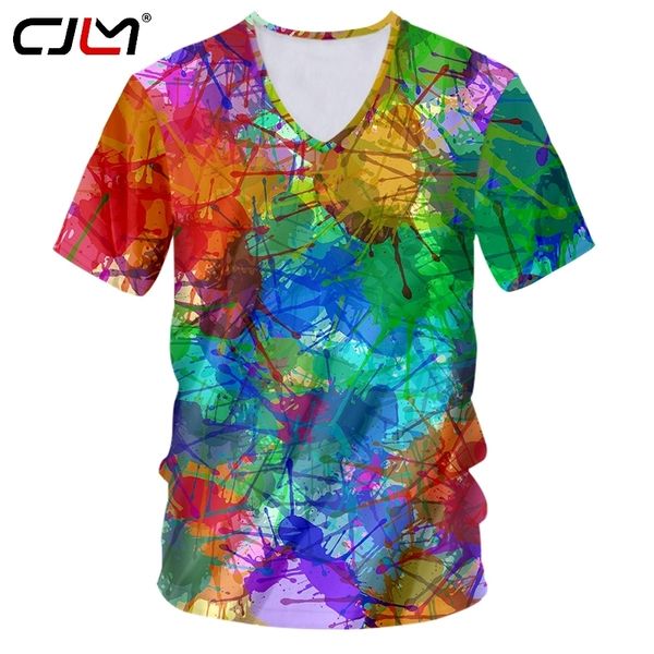 

mens shirts casual colorful ink vneck tshirt drop summer china 3d tshirt suppliers wholesale 220623, White;black