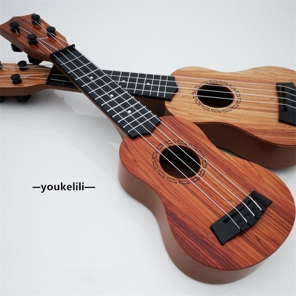 Mini gitar 4 teller klasik ukulele gitar oyuncak müzik aletleri çocuklar için çocuklar için yeni başlayanlar erken eğitim küçük gitar 220706