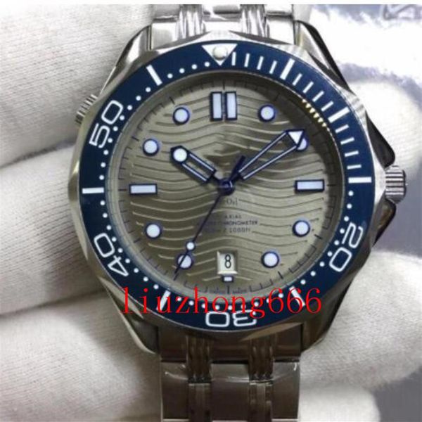 

300m luxury fashion watches james bond 007 stainless steel mens designer diamond master tag watch wristwatches264o, Slivery;brown