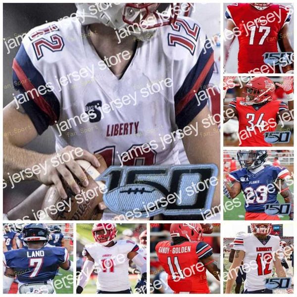 

new custom liberty flames football jersey ncaa college 7 malik willis 11 durrell johnson 25 peytton pickett 34 joshua mack 12 stephen calver, Black