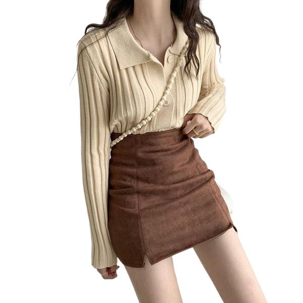 

short skirts women solid high waist slit elegant large size trendy all-match feminino abdomen streetwear simple ulzzang s8t3#, Black