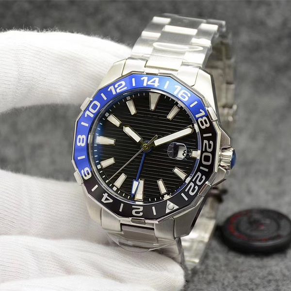 

mens automatic mechanical watch full stainless steel strap super luminous waterproof wristwatches, Slivery;brown