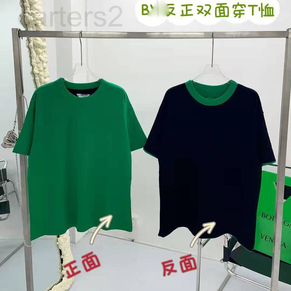 

men's t-shirts designer chaopai 22 spring and summer cash two wear color blocking overlay men's women's same style short slee, White;black