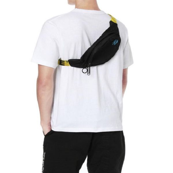 

brand designer mini men yellow black canvas belt high shoulder bag chest bags multi purpose satchel off shoulder bag messenger268x