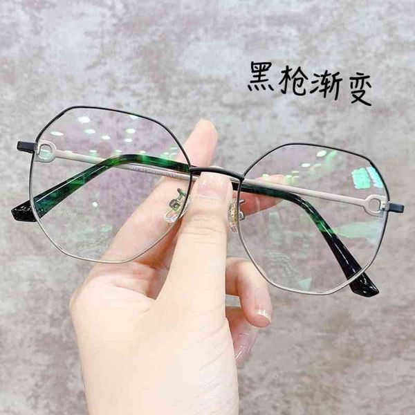 

sunglasses the multilateral myopia spectacle frame alloy can be equipped with half metal, White;black