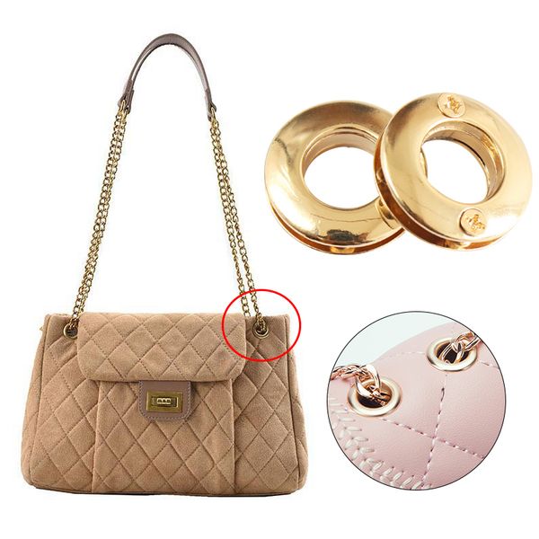 

round metal screw back eyelets with washer grommets leather craft accessory for bag garment shoe clothes jeans decoration 2pcs, Black