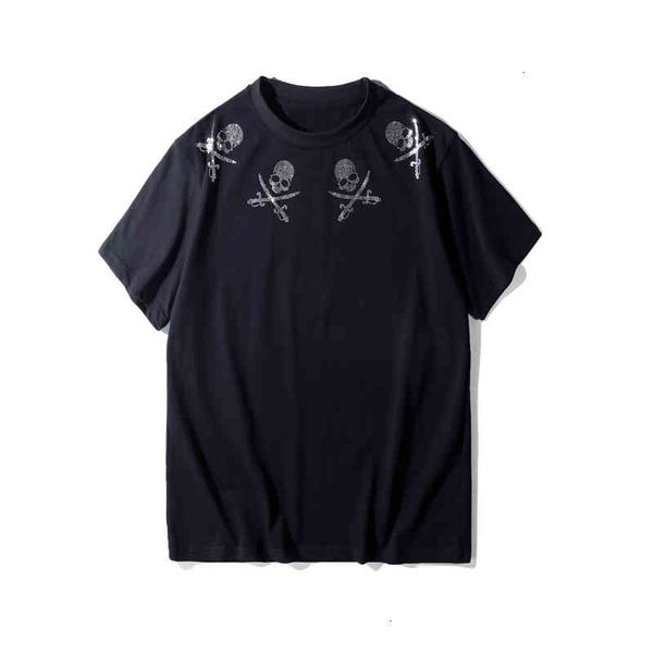

2021 new ss mastermind japan dimonds skull embroidery women shirts tees hiphop streetwear men cotton t shirt mmj world qpul, White;black