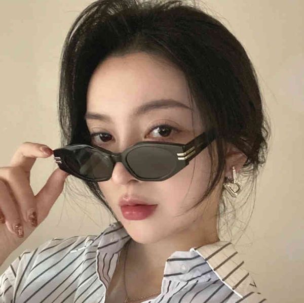 

korean cat eye irregular sunglass 2022 new sunglass women's same fashion personalized sunglass, White;black