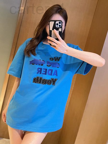 

women's t-shirt designer ader2022 new korean fashion brand t-shirt short sleeve couple round neck loose half s0pg, White