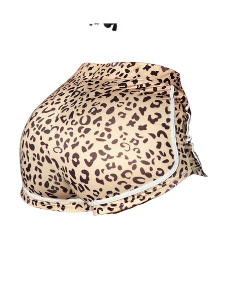 

sxy leopard print high waist shorts k7ep#, White;black
