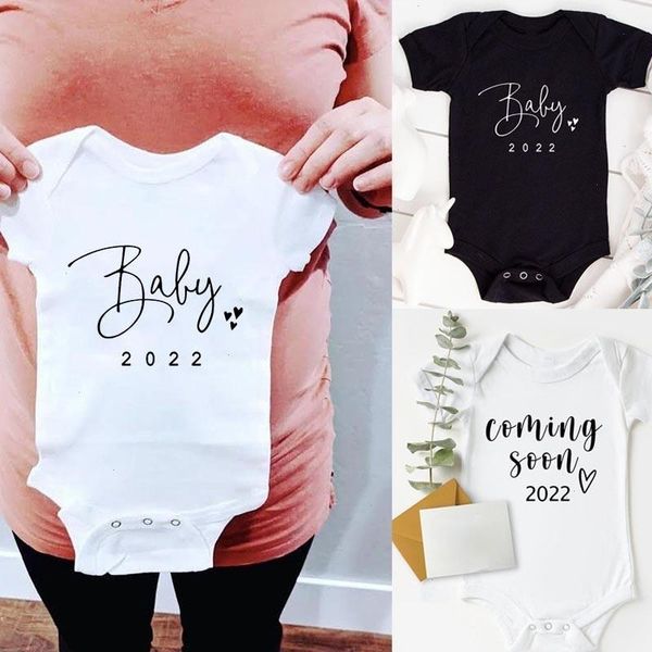 

baby announcement bodysuit rompers coming soon newborn bodysuits summer boys girls romper, Blue