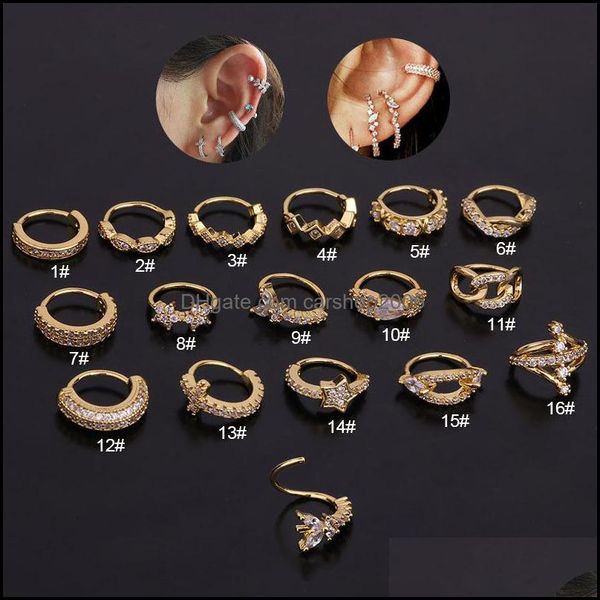 

dangle chandelier earrings jewelry creative cross star shape fashion women ear piercing mini stud cartilage ears bli dhefr, Silver