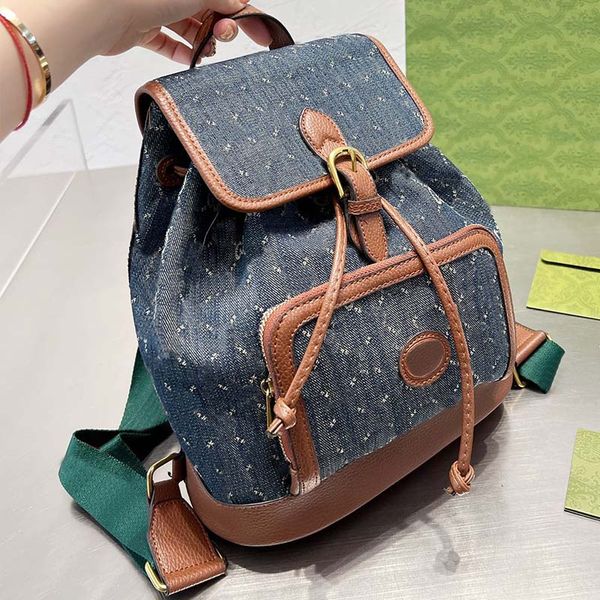 Designer Bag Mulheres Mochilas Canvas Mochila De Couro Crossbody Back Bags Moda Bolsa Bolsa Flor Antiga Letras Clássicas Destacável Vermelho Verde Strap Bolsa