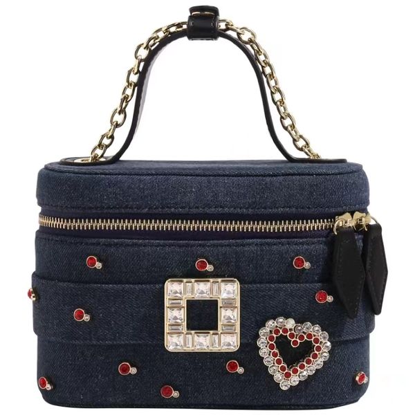 

evening bag designer jeans chain single fashion shoulder bag niche light luxury high sense of love retro leather handbag