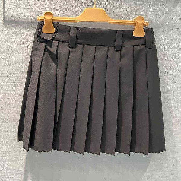 

summer new black pleated skirt versatile college princess high waist