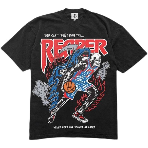 

warren rocket hip oversized mens hop womens designers t-shirts loose tees basketball lotas man s durant casual shirt shorts sleeve clothes a, White;black