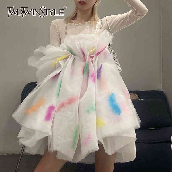 

beading patchwork hit color ruffle dress for women slash neck sleeveless high waist summer dresses female 210423, Black;gray