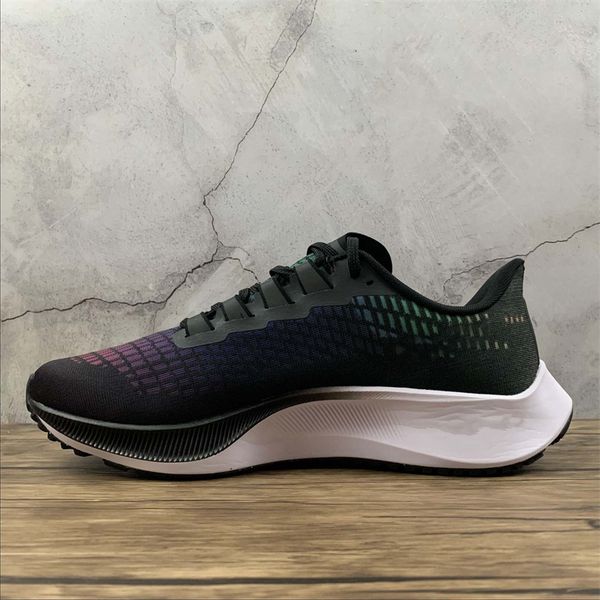 

pegasus knit mesh running shoes mens triple black purple marathon sports sneakers size