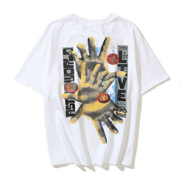 

palm music festival short sleeve american loose t-shirt, White;black
