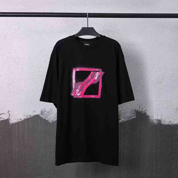 

men's t-shirts spring and summer we11 sequin square round neck short sleeve unisex, White;black