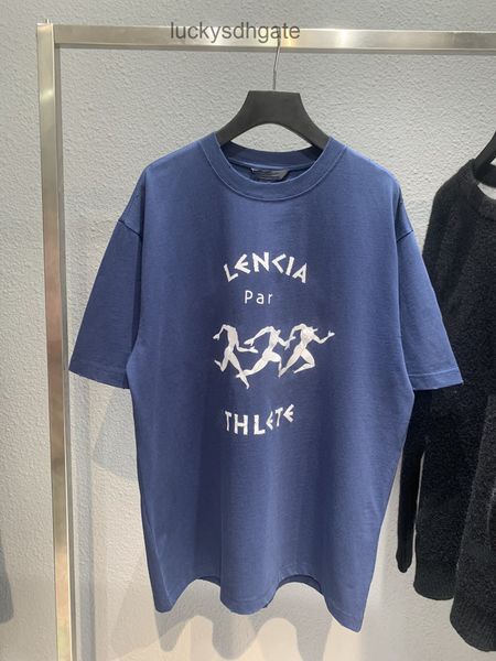 

2022 brand classic blac t shirt and polo shirts correct version 22ss new summer running men's pattern printed couple and wo casual shor, White;black