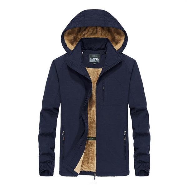 

2019 men's fleece winter jackets outdoor warm coats hiking ski jacket outerwear hooded windbreaker plus size -5xl2515, Black;brown