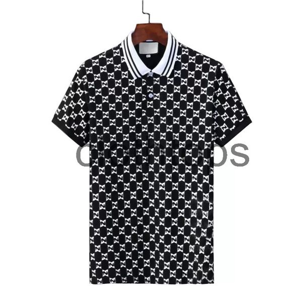 

2022 mens stylist polo shirts high street short sleeve luxurys designer polos men fashion snake bee floral embroidery cotton t-shirt casualc, White;black