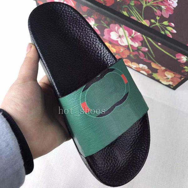 

women slippers rubber slides men blooms canvas sandals flat mens womens flower animal stars shoes flip flops for woman man with box in multi, Black