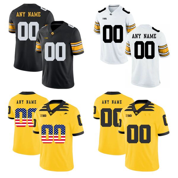 Maglie da calcio Custom College Iowa Hawkeyes George Kittle Desmond King C.J Beathard Adrian Clayborn Spencer Petras Tyler Goodson Tyrone Tracy Jr. Tyler Linderbaum