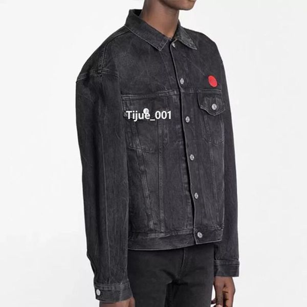 

22ss france new spring autumn limited classic embroidery denim jacket vintage washed man women high end designer jackets fashion casual stre, Black;brown