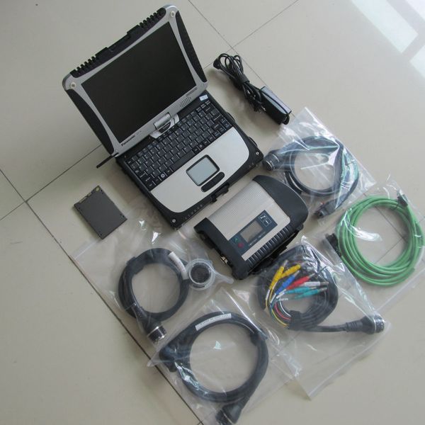 MB Star C4 Strumento diagnostico V12/2023 SSD con CF19 i5 Laptop Star Diagnosi SD C4 per auto Mercedes 12V