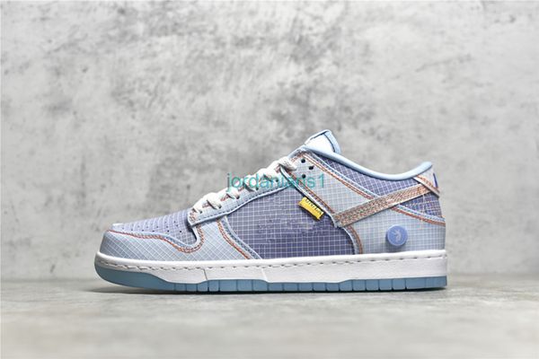 

designer shoes skateboard unions dnks low retro hyper royal white blue white-opti yellow skateboarding leisure