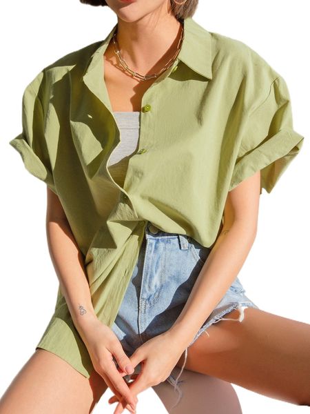 

dazy drop shoulder button front blouse d02e#, White