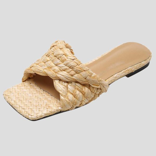 

italy designer trendy brand women's sandals slippers curve intrecciato weave sandals leather thick heeled shoes luxury atmosphere shoe, Black