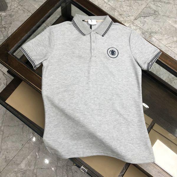 

2022 men s polos classic letters embroidery stripe pattern luxury high-quality fashion men's polo shirt black and white casual short sl, White;black