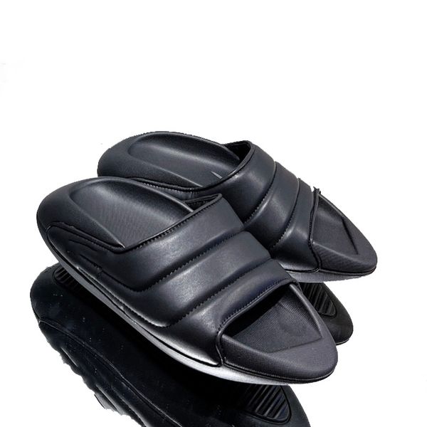 

men women b-it slippers designers sandal genuine leather fashion 2022 platform slides spaceship shoes with box size 35-45, Black
