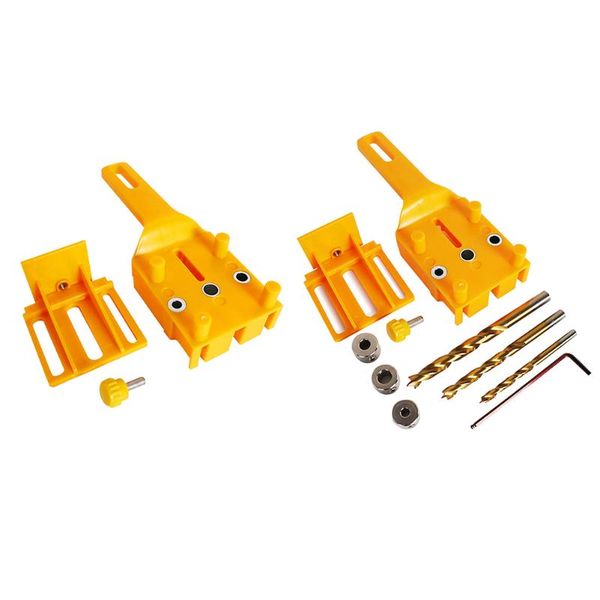 Set di utensili manuali professionali Guida per trapano Perforatrice Fai da te Carpenteria Tasca verticale Tasca per tasselli Kit posizionatore Perforatrice professionale