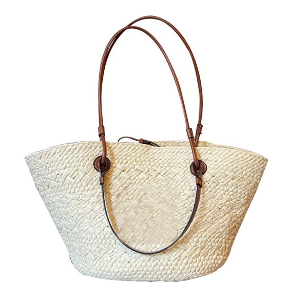 

totes designer handbag women woven bag never full hollowed out shopping bags large capacity leather fashionable knitting wallet floral artwo