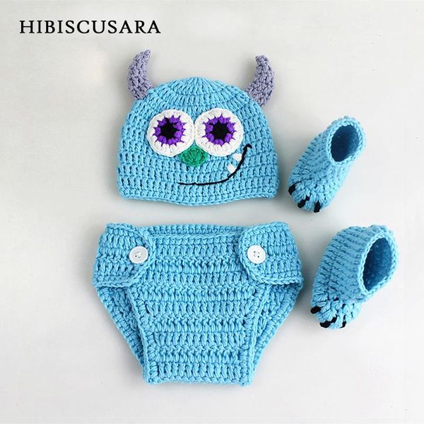 

arrival baby newborn caps pgraphy costumes clothing sets cartoon character devil bebe knitted clothes outfits 3pcs, Yellow