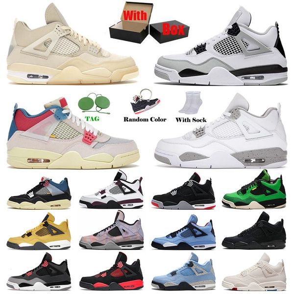 

original 4 4s mens womens basketball shoes iv toro red thunder university blue cactus jack manila black cat designer sports sneakers trainer