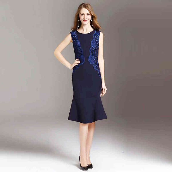 

casual dresses fashion medium length large round neck sleeveless temperament thin fishtail buttock dress 7ykq, Black;gray