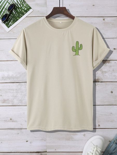 

men cactus print tee b0ks#, White;black