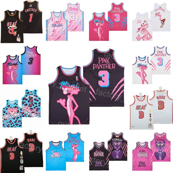 

movie pink panther vice 3 marble wade basketball jersey 1 another br remix dj khaled x limited edition uniform all stitched team color blue, Black