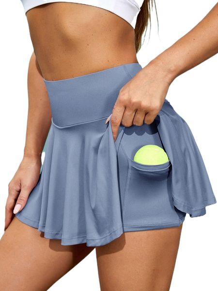 

breathable softness flare tennis skort 00zn#, Gray