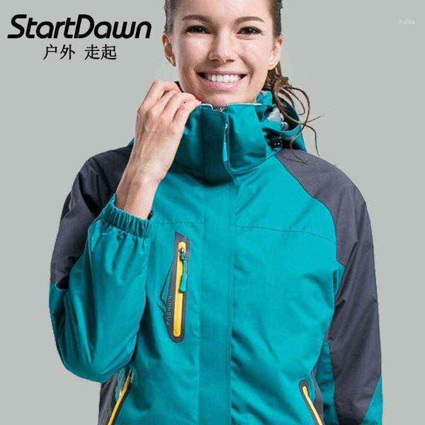 

autumn and winter jacket three-in-one men's two-piece outdoor softshell mountaineering skiing coat1 t220811, Blue;black