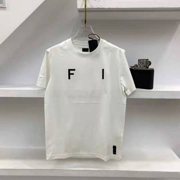 

fashion designer boutique cotton round neck t shirts summer neck letter printing men and women with the same style tide brand top, White;black