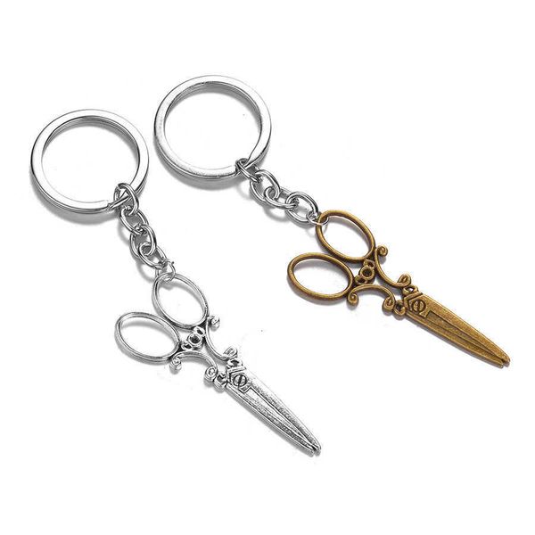 

versatile jewelry popular scissors key chain, Slivery;golden