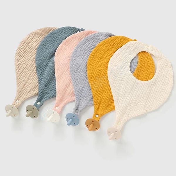 

saliva towel baby bibs anti-drop baby pacifier absorbent gauze apron girls infant cotton bandana boys bib scarf newborn feeding