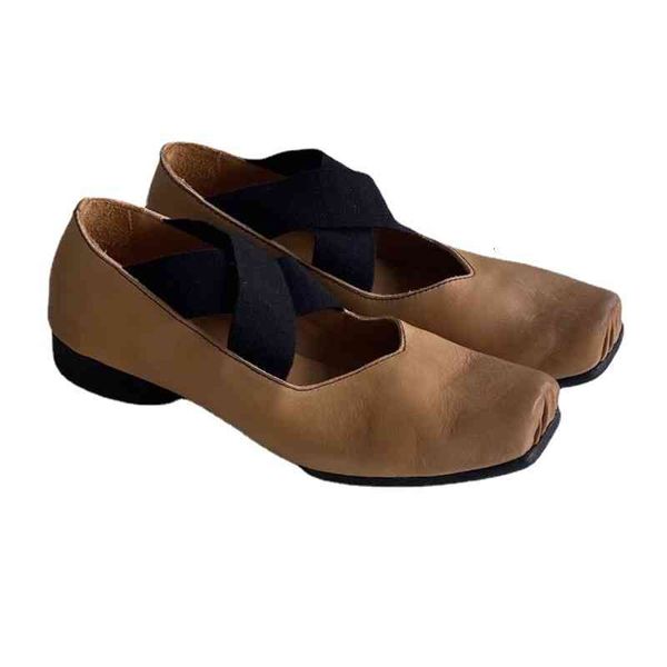 

dress shoes uma dark minority thick heel single shoes ballet return to work hand polished water washed pointed, Black