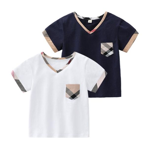 

sets t-shirts summer baby boys cotton kids short sleeve t-shirt children shirt child tees, White